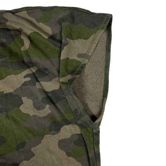 Aerie Offline Poncho Hoodie Camo‎ Green Tan Pullover Women's XS/S Modal Blend - Picture 10 of 11